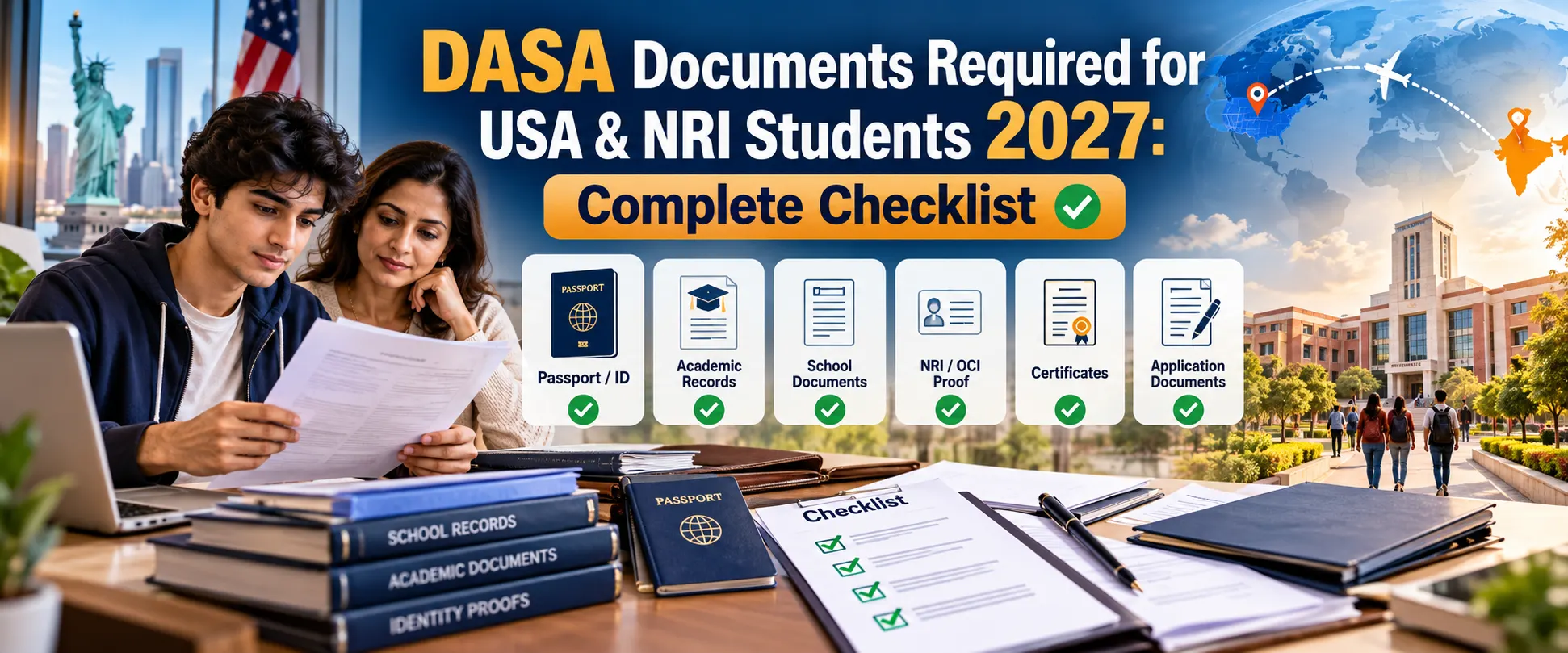 DASA Documents Required for USA &amp; NRI Students 2027: Complete Checklist