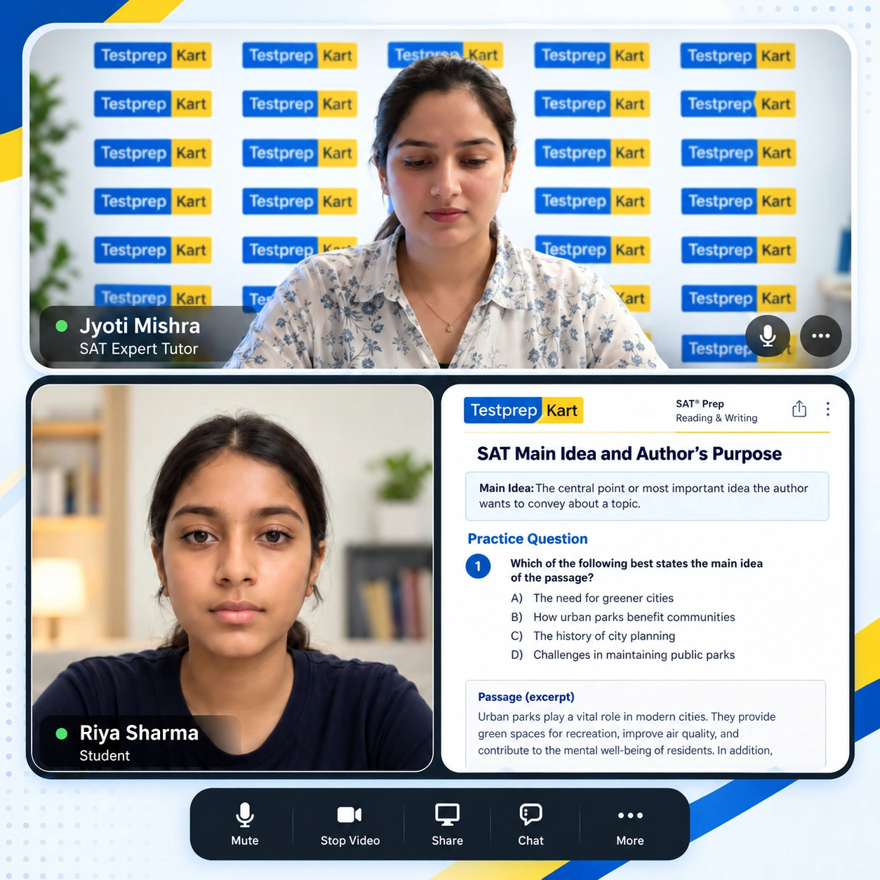 Online SAT tutoring and individualized instruction